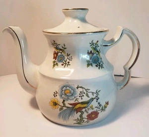 Vintage Ellgreave Woods And Sons Teapot Genuine Ironstone England Cottagecore - Picture 1 of 11