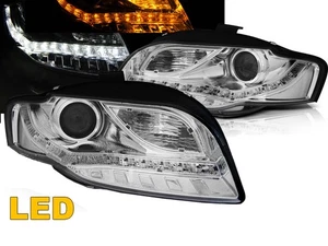 fari per AUDI A4 B7 2004 2005 2006 2007 2008 luce diurna LED IND. cromo LHD - Imagen 1 de 3