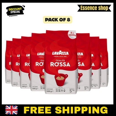 Lavazza Qualita Rossa Coffee Beans, Pack of 8, 8 x 1kg - Image 1 of 4