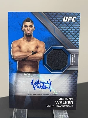 2020 Topps UFC Knockout Relic Blue /50 Johnny Walker #KAR-JW Auto RC MMA Fighter - Image 1 of 2