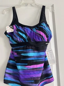 ZeroXposur SUN Smart Peasant Tankini Swimsuit Top SIZE XL New UPF30 - Picture 1 of 7