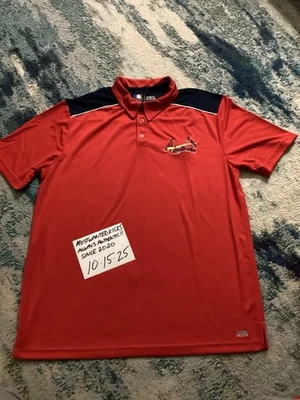 NWOT Team Apparel MLB St. Louis Cardinals TX3 Cool Polo Golf Shirt Men’s Sz XL - Image 1 of 4