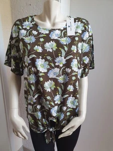 Bluse oversized, Tom Tailor, Gr.40, grün mit weißen Blumen, NEU mit Etikett - Bild 1 von 7