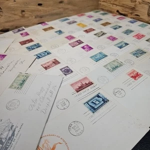 Lot Of 48 1940's First Day Cover Stamp Envelopes O695 - Picture 1 of 11