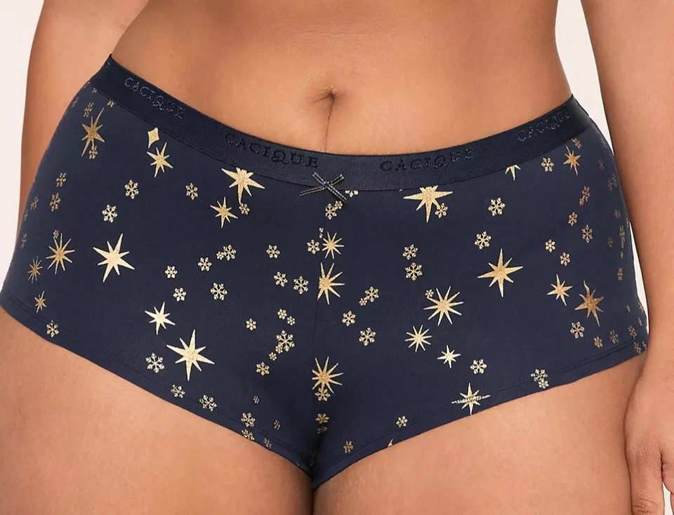 Nuevo con etiquetas - Pantalón corto Lane Bryant azul marino dorado estrellas talla 18/20 venta al por menor: $10,50 Foto 1 de 3
