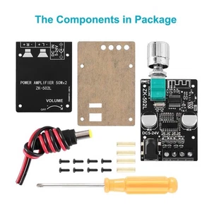 ZK‑502L Stereo Digital Audio Amplifier Module Bluetooth Power Amplifier Board - Picture 1 of 11