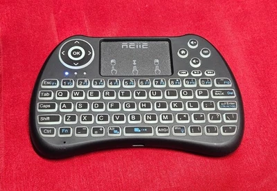REIIE H9+ Backlit Wireless Mini Handheld Keyboard & Touchpad MISSING RECEIVER - Image 1 of 4