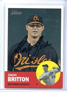 Zach Britton signed autographed 2012 Heritage Baseball card #19 Scratches - Picture 1 of 1