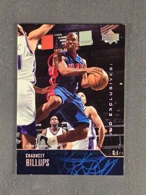 2003-04 Upper Deck UD Exclusives #68 Chauncey Billups /25 Detroit Pistons SSP - Image 1 of 2