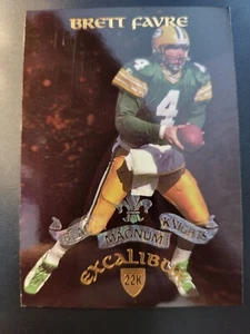 1997 Collectors Edge Excalibur Brett Favre BLACK KNIGHTS MAGNUM /250 22K CARD 3 - Picture 1 of 3