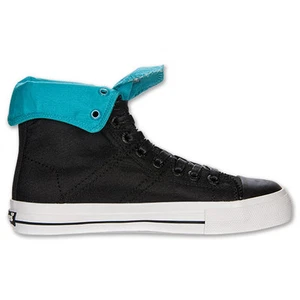 LEVIS 525258-61A CREMALLERA EX HI NYLON Wmn's (M) Negro Lona Informal Top Alta Zapatos - Imagen 1 de 6