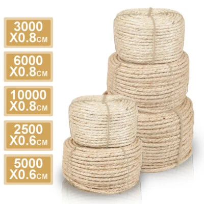 Sisalseil Kratzbaum für Kratzbaum 6-8mm natur Sisal-Seil versch. Längen - Bild 1 von 4