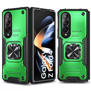 For Samsung Galaxy Z Fold 4 Case, Shockproof Metal Ring Holder Kickstand Cover - Picture 1 of 11