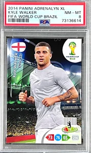 2014 Panini Adrenalyn XL World Cup Brazil Kyle Walker PSA 8 NM - MINT (LOW POP) - Picture 1 of 2