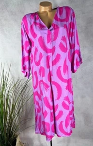 luftiges KLEID Tunika VNeck halbarm Italy LILA PINK 40 42 44 - Bild 1 von 5