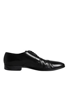 Dolce&Gabbana Herren Schwarz Derby Schuhe 100% Leder Schnürschuhe Formell Booties EUR 44,5 - Bild 1 von 8