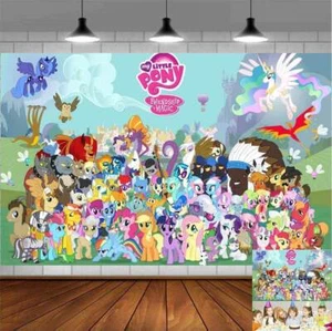 My Little Pony Party Dekoration Hintergrund Banner Fotografie Poster 5x3ft - Bild 1 von 4