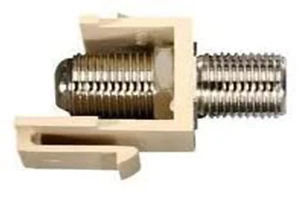 (50) F-81 Keystone Coax Insert RG6 Ivory - Free Shipping - Tuff Jacks Quality! - Picture 1 of 8