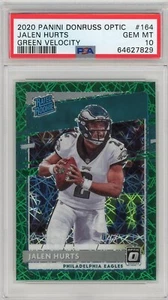 2020 Panini Donruss Optic - JALEN HURTS #164 Green Velocity Prizm COLOR MATCH!!! - Bild 1 von 2