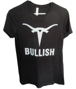 Bullish on Tesla Tesla Bull Horns Womens T Shirt for Investors - Bild 1 von 4