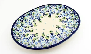 Polish Pottery Large Platter From Zaklady Boleslawiec 13.5" x 10.5" - Picture 1 of 4