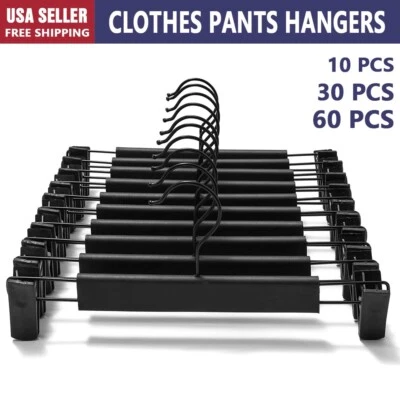 10/20/30/60 包衣服裤子衣架带 360 度旋转钩,可调节夹子 — 第 1/4 张图片