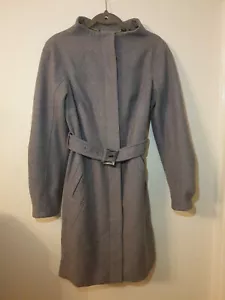 Ted Baker Coat Size 14 4 12 Jacket Wool Womens Belted Ladies Grey Warm Smart - Picture 1 of 22