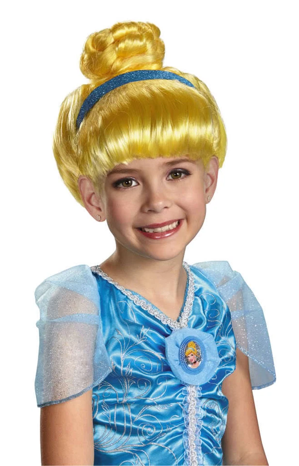 Girls Child Disney Princess DLX Cinderella Sparkle Blonde Costume Wig W/ Band - Image 1 of 1