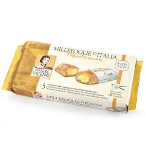 MILLEFOGLIE D'ITALIA MINI SNACK CON CREMA PASTICCERA VICENZI 125 GR SFOGLINE - Imagen 1 de 1