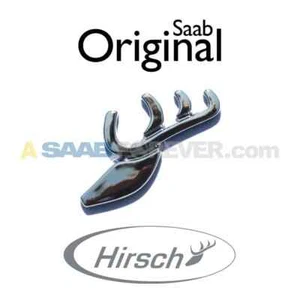 SAAB HIRSCH PERFORMANCE EMBLEM MOOSE BADGE NEW GENUINE 900 9-4X 9-5 9-3 61000100 - Bild 1 von 2