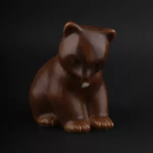 Knud Basse, Dinamarca. Estatuilla de porcelana de oso grande. Gres/porcelana danesa - Imagen 1 de 7