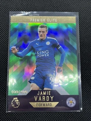 Jamie Vardy Green 39/100 2017-18 Topps Premier  Gold Premier Elite 174 Leicester - Image 1 of 2