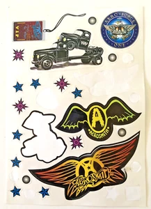AEROSMITH Adesivi Guitar Hero Decalcomania Logo Foglio - Foto 1 di 6