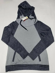 NEW Antigua Womens Heathered Navy Blue Brave Pullover Hoodie Size S Small - Picture 1 of 6