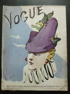 VOGUE Feb. 19, 1936 - Vintage Women / Fashion Magazine - Imagen 1 de 24