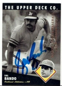 SAL BANDO 1994 Upper Deck Co All Time Heroes Autographed Baseball Card #88 - Picture 1 of 1