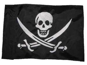 Custom Calico Jack Totenkopf Sicherheitsflagge ATV UTV SEGELBOOT KAJAK Liegerad Trike  - Bild 1 von 5