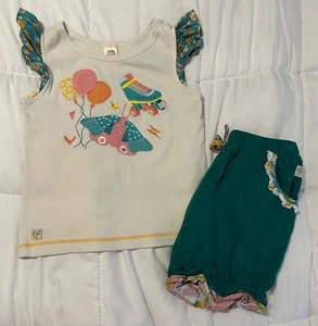 Wildflowers Set Party Favor Roller Skate Tank & Grass Roots Shorts Size 10 - Picture 1 of 4