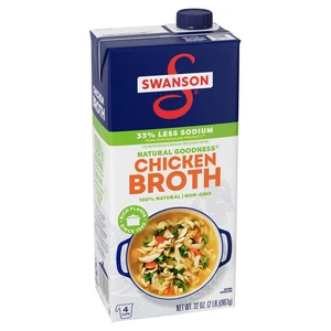 Swanson Natural Goodness Hühnerbrühe mit niedriger Natrium, 32 Unzen Karton - Bild 1 von 12