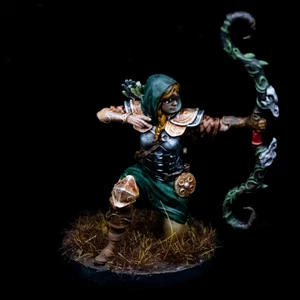 Dungeon & Dragons Kingdom Death 28mm Painted Figure Female Ranger Figter Hero - Picture 1 of 2