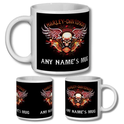 Harley Davidson Mug Personalised Motorcycle Biker Men Dad Husband Christmas Gift - Image 1 of 4