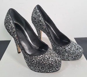 Scarpe corte Kurt Geiger CARVELA Amelia argento glitter SCATOLA donna UK 3 / EU 36 - Foto 1 di 24