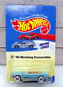 Hot Wheels Moving  Part # 26 1965 Aqua Ford Mustang Convertible Unpunched Card - Picture 1 of 4