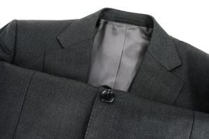 SUITSUPPLY Napoli Men's Blazer UK40R Grey Striped Wool Super 110's Slim - Picture 1 of 7