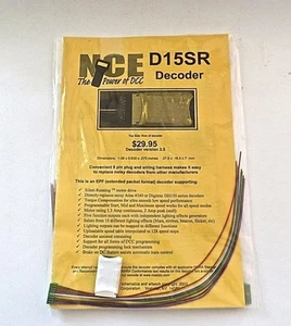 NCE D15SR 6 Function Decoder ( 9 PIN PLUG and WIRING HARNESS) - Picture 1 of 3