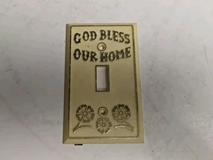 God Bless Our Home Lichtschalter Abdeckung Vintage 60er 70er - Bild 1 von 4