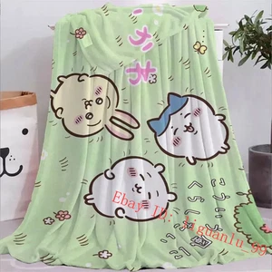 Chiikawa Usagi Hachiwarem Nap Blanket Prints Handtuchdecke 100% Baumwolle Decke - Bild 1 von 9