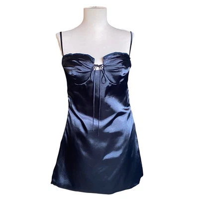 NUEVO MILLY BRIDAL Mini Vestido Sin Mangas Balconette Talla 6 Azul Marino Fiesta Foto 1 de 4