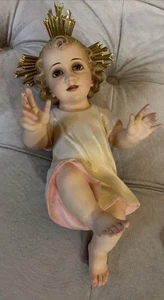 Italy Nativity Jesus12”, Glass Eyes Vintage Beautiful Christmas - Picture 1 of 24
