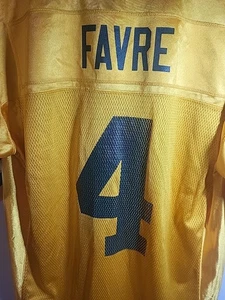 Brett Favre #4 Green Bay Packers Reebok Football Jersey Men’s Medium Yellow - Picture 1 of 8
